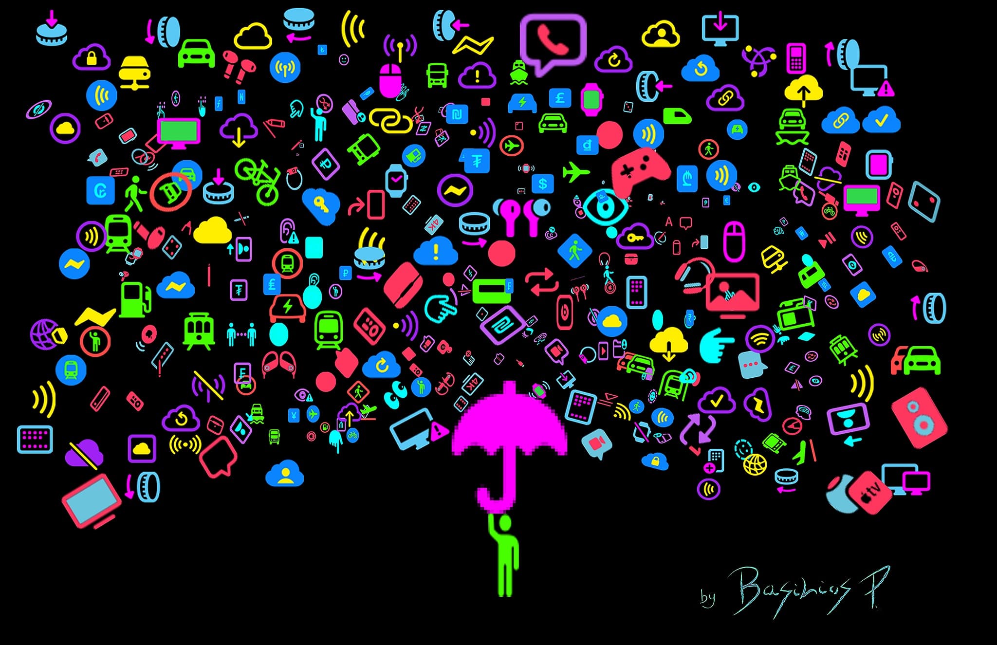 Apple symbol art piece