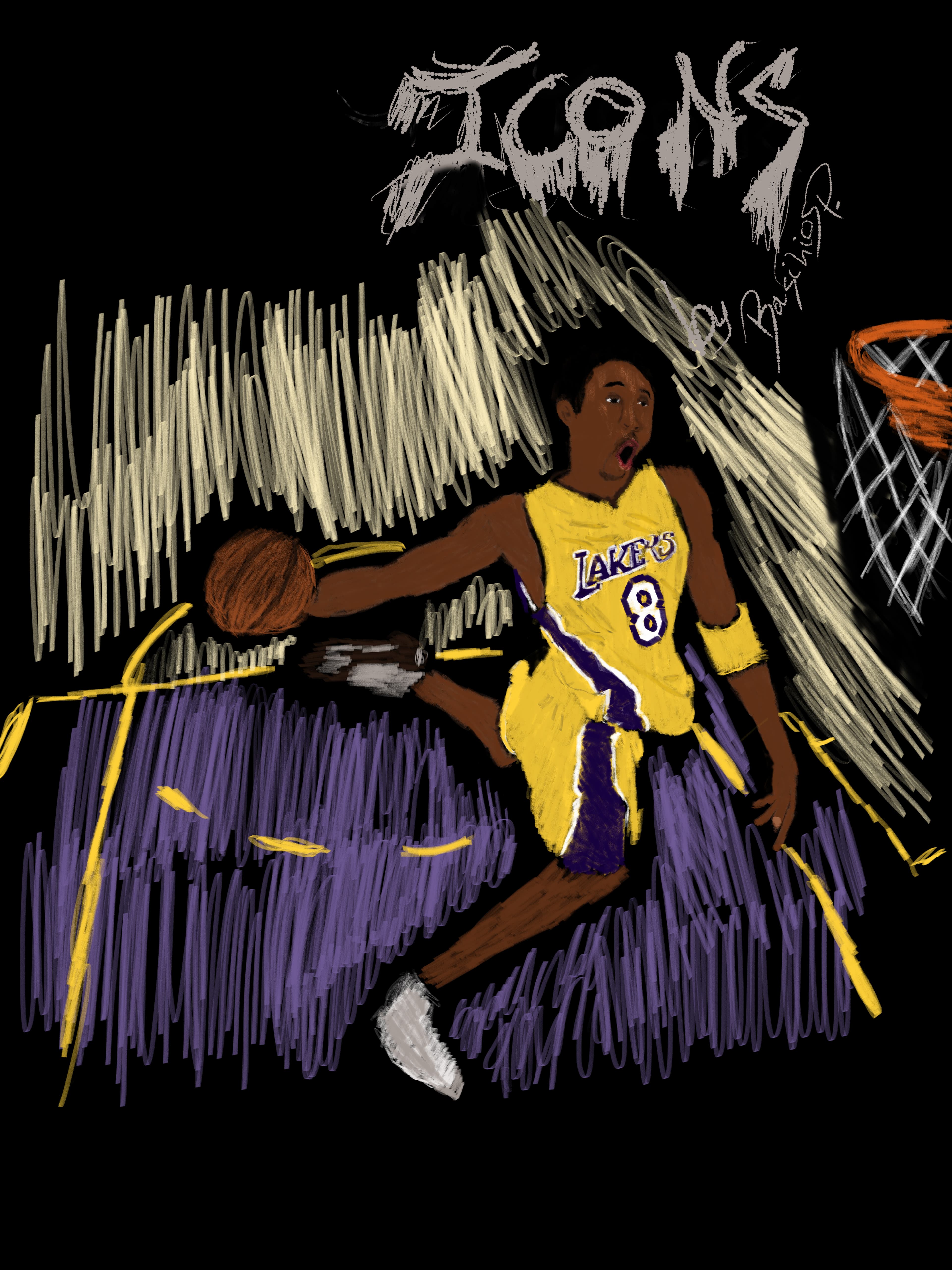 Art icons Kobe Bryant piece